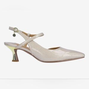 New  J.Renee Maretta Taupe Patent Heels Size 9M